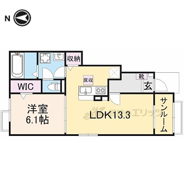 プロムナード　メゾン　Ｋ 101｜奈良県磯城郡田原本町大字松本(賃貸アパート1LDK・1階・50.01㎡)の写真 その2