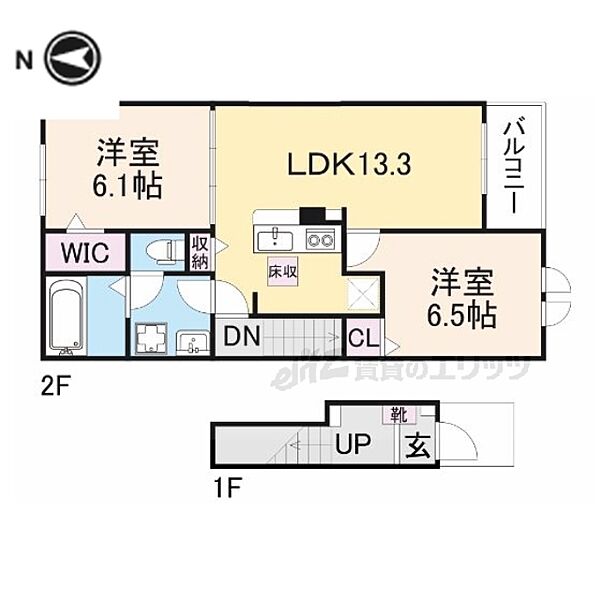 プロムナード　メゾン　Ｋ 205｜奈良県磯城郡田原本町大字松本(賃貸アパート2LDK・2階・59.58㎡)の写真 その2