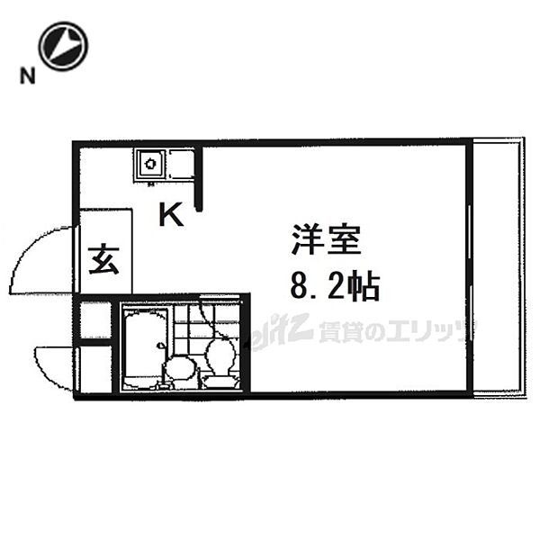 コーポ尾上 205｜大阪府枚方市長尾家具町２丁目(賃貸アパート1R・2階・16.83㎡)の写真 その2