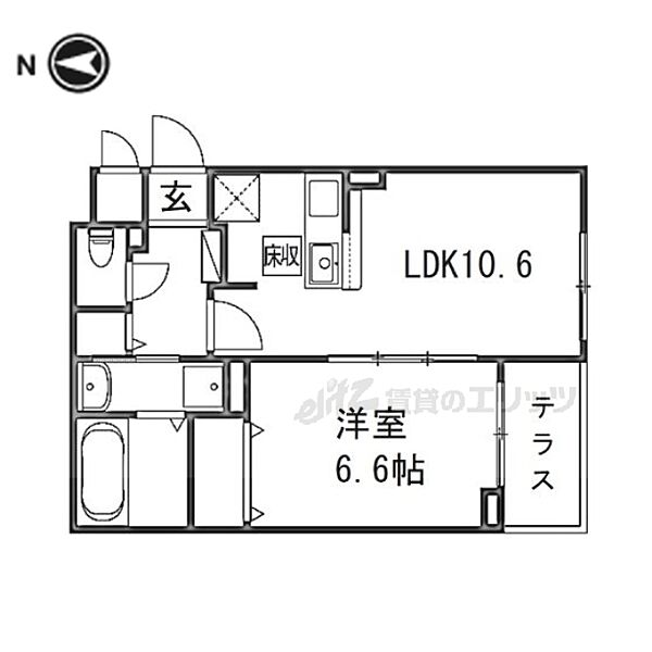 東神田町アパートＥＡＳＴ 101｜大阪府寝屋川市東神田町(賃貸アパート1LDK・1階・42.00㎡)の写真 その2