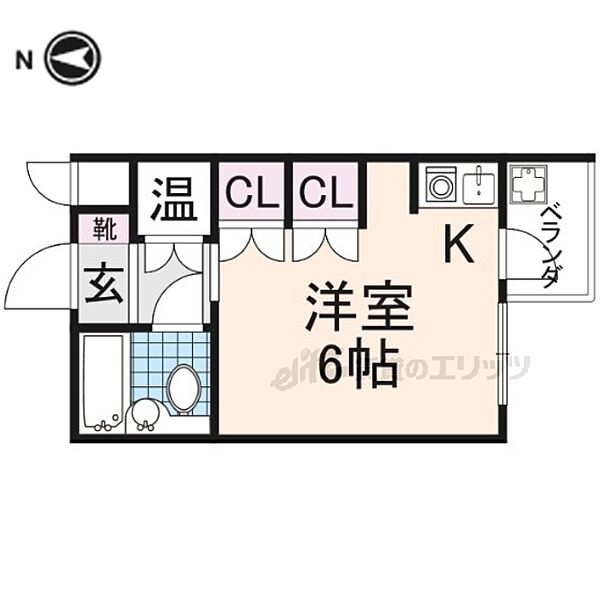 奈良県奈良市富雄北１丁目(賃貸マンション1R・4階・23.73㎡)の写真 その2