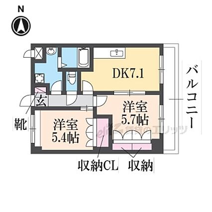 パステルコート二上_間取り_0