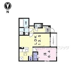 ヴェルデ ルーチェ 1LDKの間取図画像