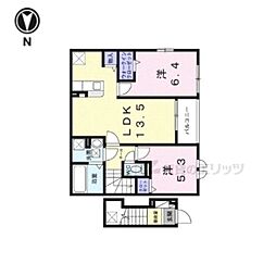 ヴェルデ ルーチェ 2LDKの間取図画像