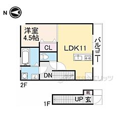 プチメゾン有井 1LDKの間取図画像
