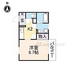ルーチェ本町 1Kの間取図画像