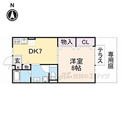 メゾン・ド・エスポワール 1DKの間取図画像