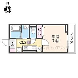 フェンネル 1Kの間取図画像