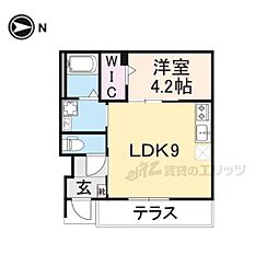 ボヌールQ2 1LDKの間取図画像