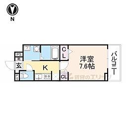 ハルズHINODE 1Kの間取図画像