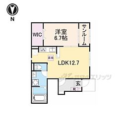 アンソロジ- 1LDKの間取図画像