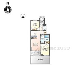 葛城市南道穂新築アパート 2LDKの間取図画像