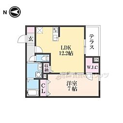 ジーメゾン大和高田クレアージュ 1LDKの間取図画像