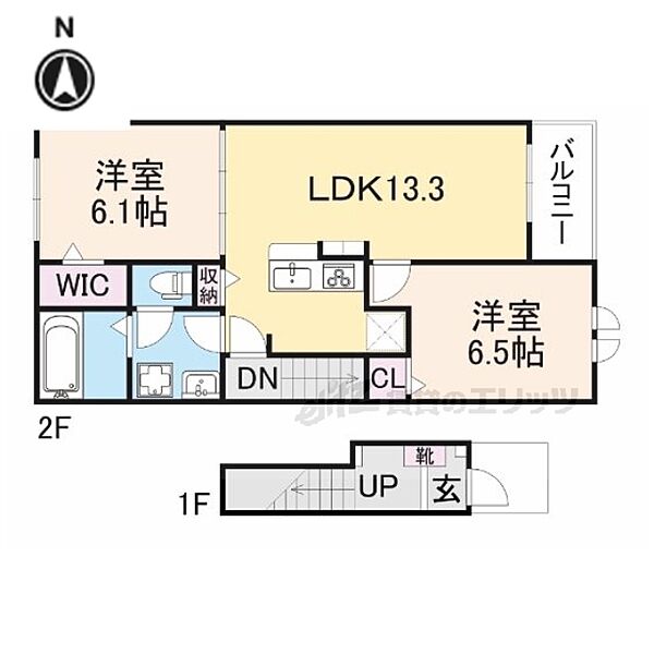 リヴ・シン・ファイブ 205｜奈良県御所市大字東松本(賃貸アパート2LDK・2階・59.58㎡)の写真 その2