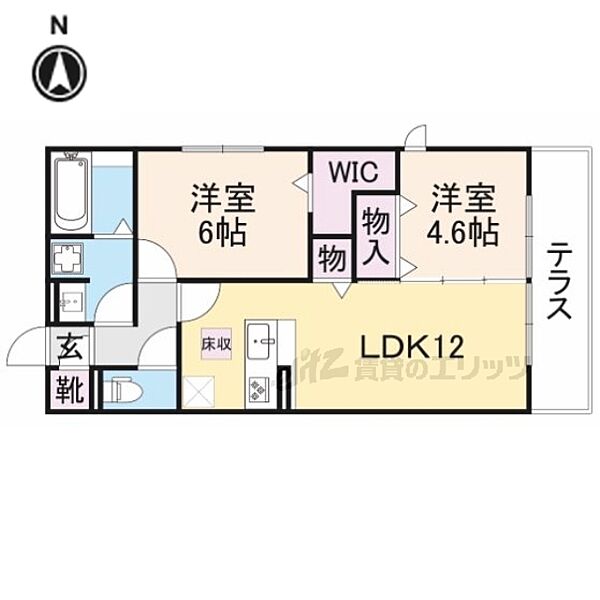 楓　A棟 A101｜奈良県奈良市大森町(賃貸アパート2LDK・1階・55.28㎡)の写真 その2