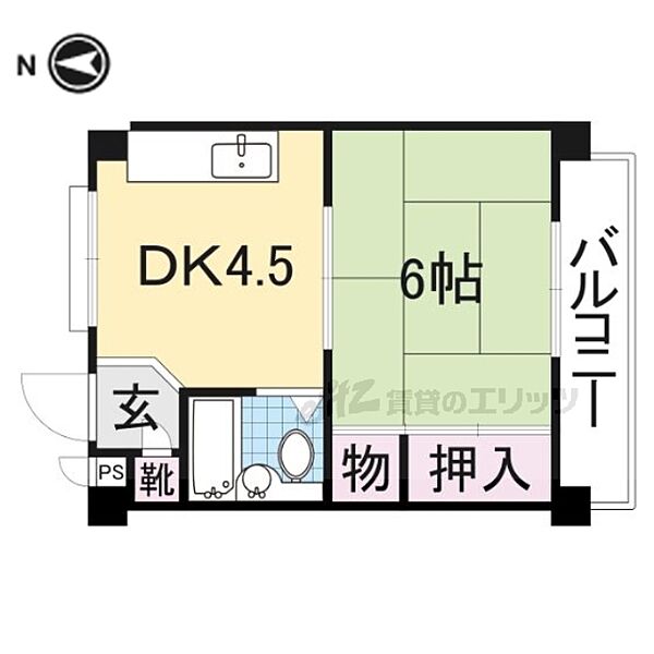 ビラビアンカ 305｜大阪府寝屋川市香里新町(賃貸マンション1DK・3階・24.75㎡)の写真 その1