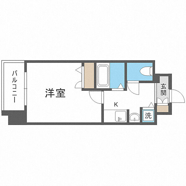 プレサンス大手前パークサイドII ｜大阪府大阪市中央区南新町2丁目(賃貸マンション1K・6階・20.88㎡)の写真 その2