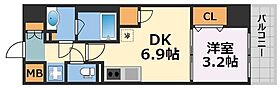 Dimora靭公園  ｜ 大阪府大阪市西区京町堀2丁目（賃貸マンション1DK・9階・28.31㎡） その2