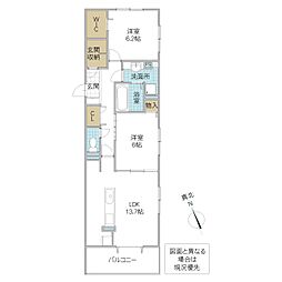 Ds LIEN (ディ-ズリアン)C C号地 2LDKの間取図画像