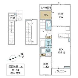 ホグワーツB 2LDKの間取図画像