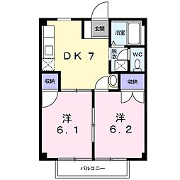 間取図画像 2DK