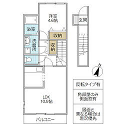 ガーデンシティB 1LDKの間取図画像