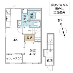 Ange Belle B 1LDKの間取図画像