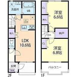Gran Foresta A 2LDKの間取図画像