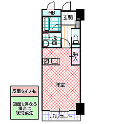 第1日信ビル ワンルームの間取図画像