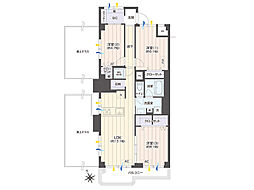 鵠沼パークハウス 3LDKの間取図画像