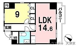 ロイヤルリゾート琵琶湖 1LDKの間取図画像