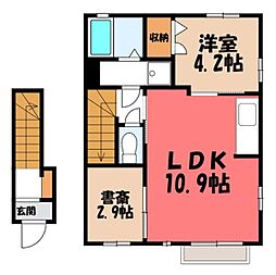 メゾン・ド・ミント 1SLDKの間取図画像