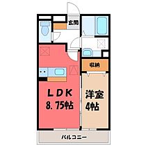 Ｄ’クレアーレ  ｜ 群馬県前橋市天川大島町3丁目（賃貸アパート1LDK・3階・32.95㎡） その2