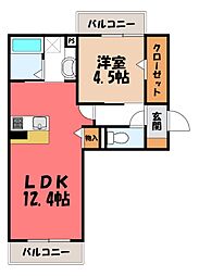 オットアルベリ 1LDKの間取図画像