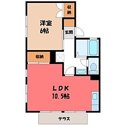セジュールA 1LDKの間取図画像