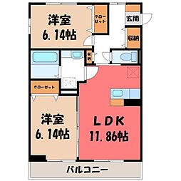 シャンデブレ 2LDKの間取図画像
