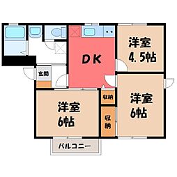 グレースハイツA 3DKの間取図画像