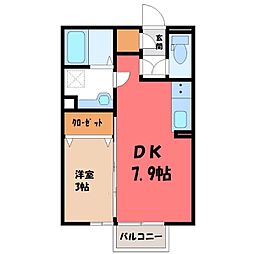 ボンヌジュルネ 1DKの間取図画像