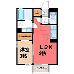 エスプラード 1LDKの間取図画像