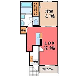 フォルテ.S.S 1LDKの間取図画像