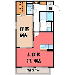 シャルージュ 1LDKの間取図画像
