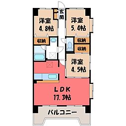 モジュールハート 3LDKの間取図画像
