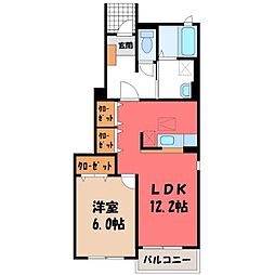 プロムナード2 1LDKの間取図画像