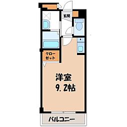ノースコートA ワンルームの間取図画像