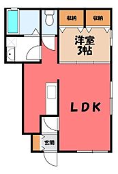 ブリーズ・アエル ワンルームの間取図画像