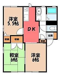 チアーズA 3DKの間取図画像