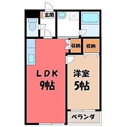 GARDENMIYAKO1 1LDKの間取図画像