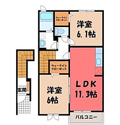 GRACEGARDENA 2LDKの間取図画像