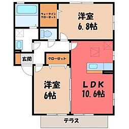 リビングタウン上野台 D 2階/-