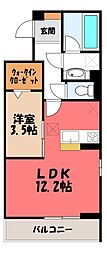 D-Gran 江木町 1LDKの間取図画像